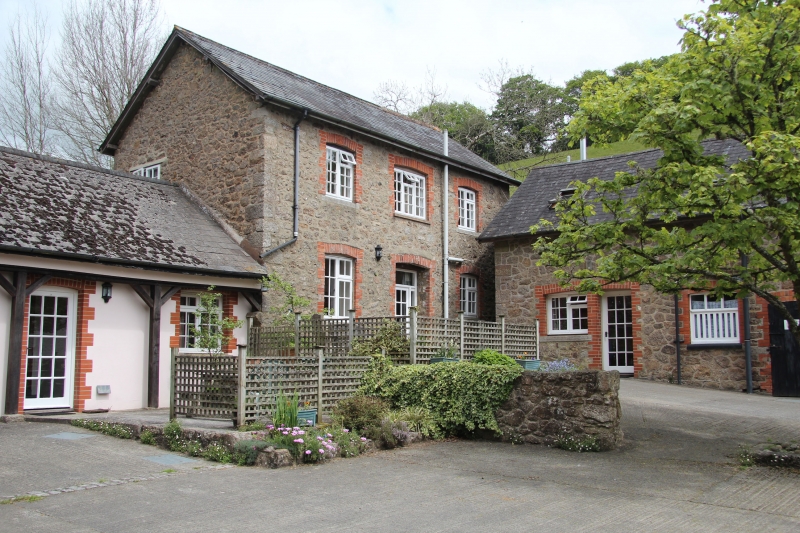 The rear courtyard.