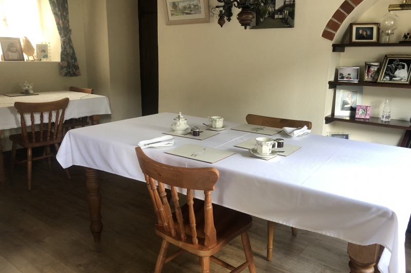 Dining room at Forda farm B&B close to the North Devon and Cornwall border, EX22 7BS