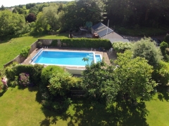 The pool from above,