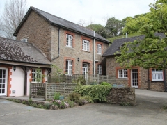 The rear courtyard.