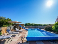 The heated swimming pool