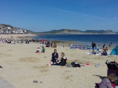 Sandy beach at Lyme Regis