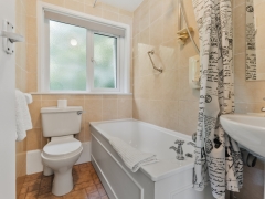 bathroom - shower over bathoom