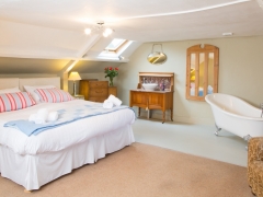 Attic room with slipper bath