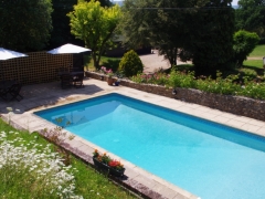 Outdoor heated swimming pool