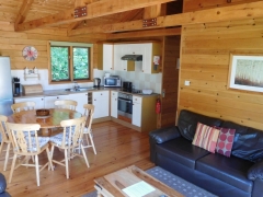 Open plan living area with beautiful countryside views