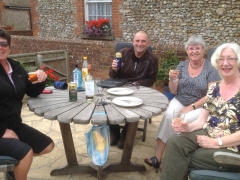 guests enjoying patio